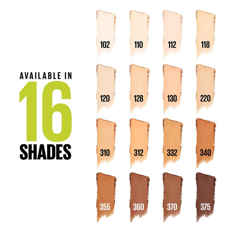 Maybelline Super Stay Up to 24HR Hybrid Powder-Foundation, Medium-to-Full Coverage Makeup, Matte Finish, 340, 1 Count (Pack of 2)