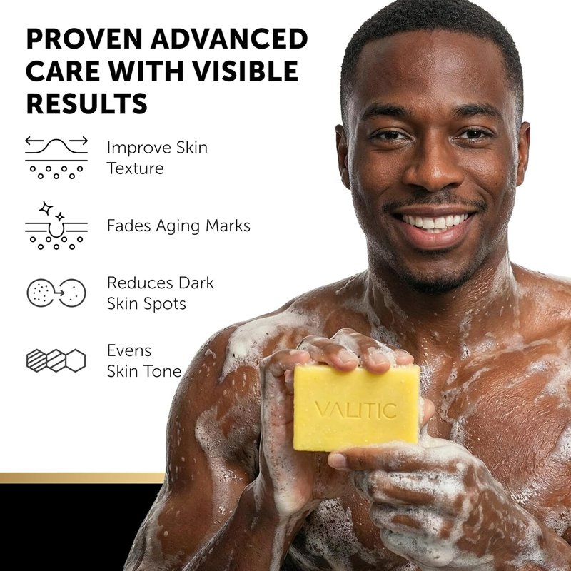 Brightening Kojic Acid Soap with Lemon & Turmeric - Dark Spot Corrector | 5 Pack with Vitamin C & Hyaluronic Acid