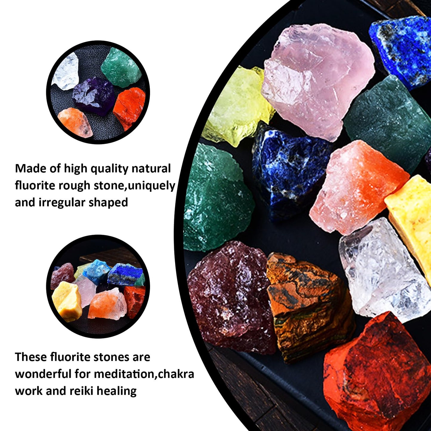 Raw Crystals, Large 1.2-2.0" Healing Crystal Natural Rough Stones for Intuition,Chakra,Meditation,Decoration,Polishing,Energy Work (Dark Amethyst, 3.5oz-1.2-2.0"raw Crystals)