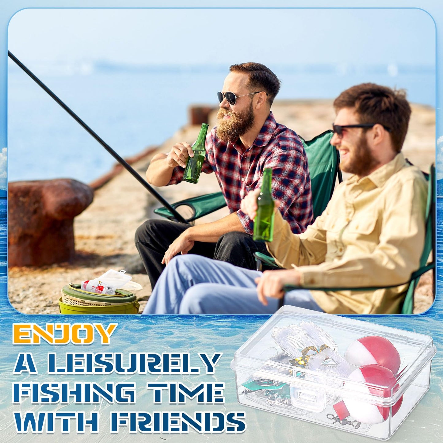 VioraWhite 30 Sets Mini Fishing Kits Bulk Emergency Survival Fishing Kits Fishing Tackle Box with Tackle Included Small Fishing Accessories Kit for Beginner Gifts Summer Outdoor Compact Fishing
