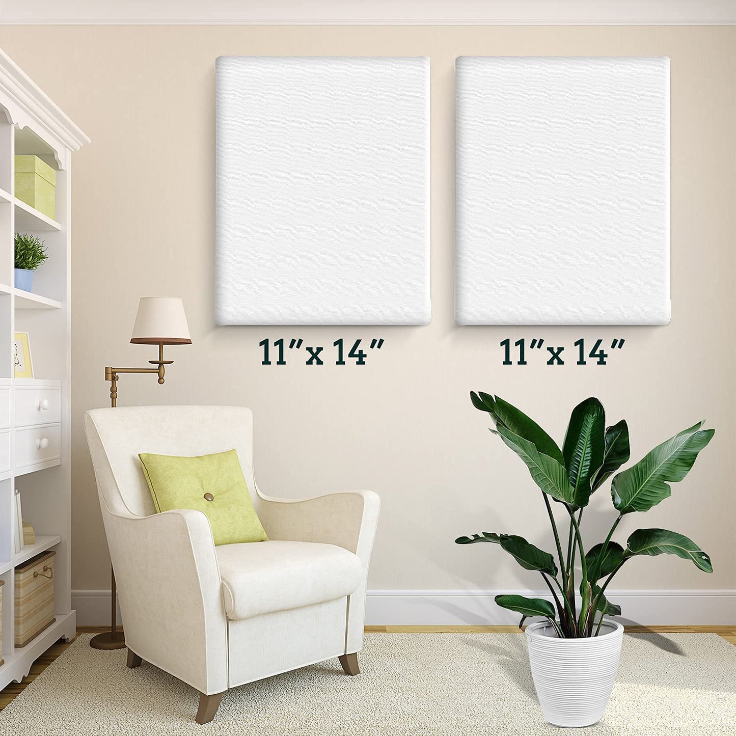 12 Pack Canvases for Painting with 11x14, Painting Canvas for Oil & Acrylic Paint.