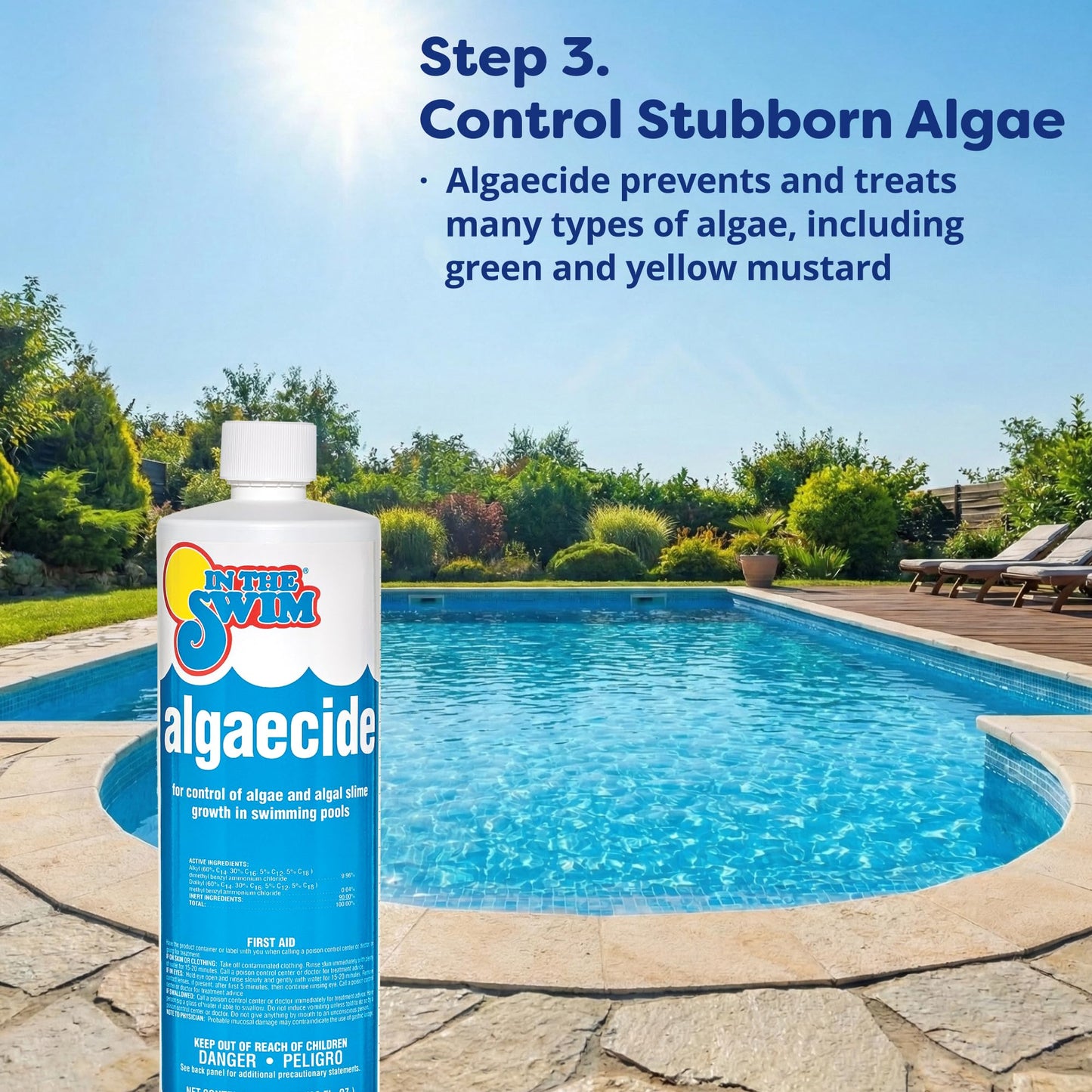In The Swim Saltwater Pool Opening Chemical Kit - Start-Up Treatment for Salt Pools Up to 35,000 Gallons - Shock, Algaecide, Clarifier, Stain Preventer & Oil Absorber