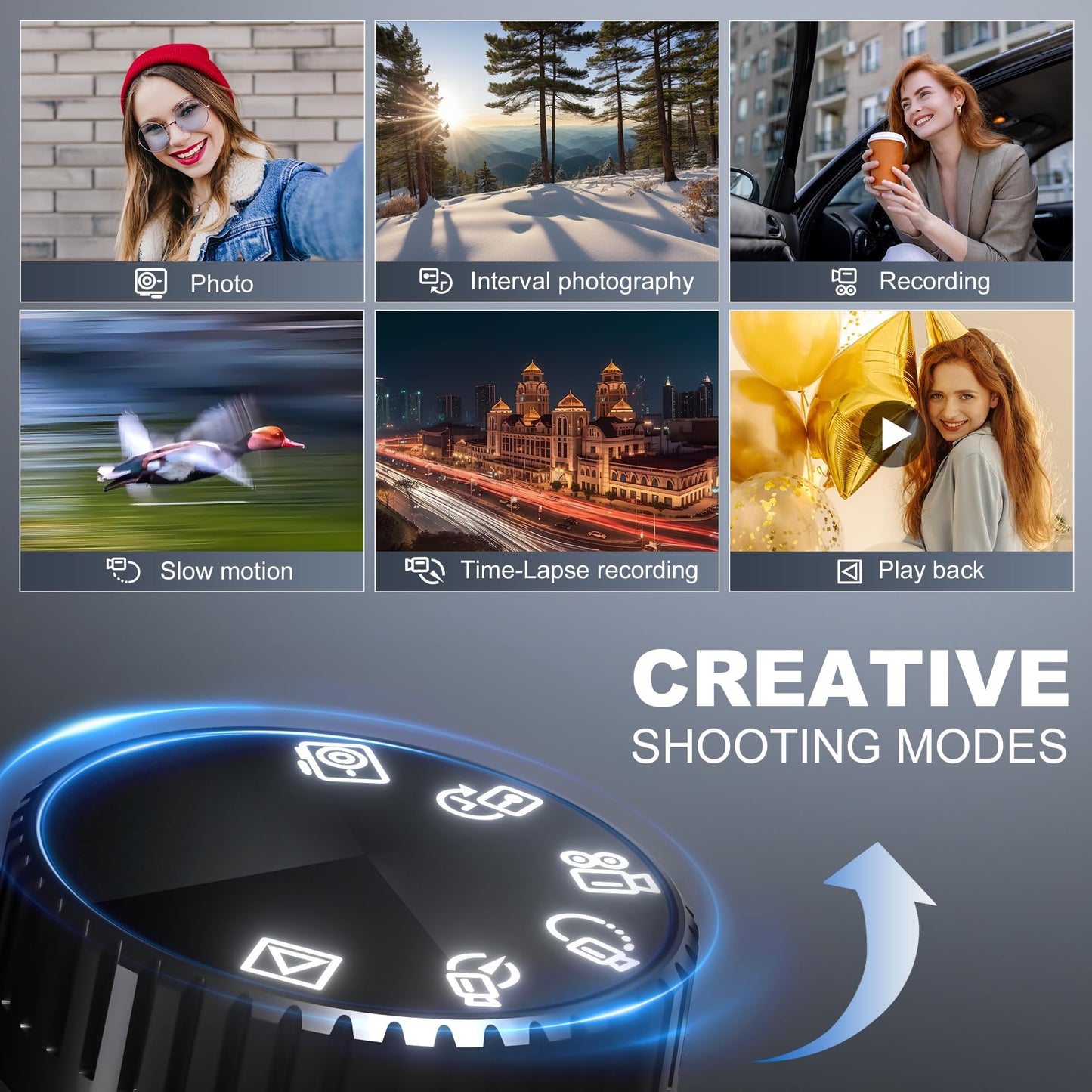 Digital Cameras for Photography with WiFi & App Control, 4K&48MP Vlogging Camera for YouTube,Compact Camera,Perfect for Entry-Level Users and Beginners with Macro&Wide Lens-32GB Card
