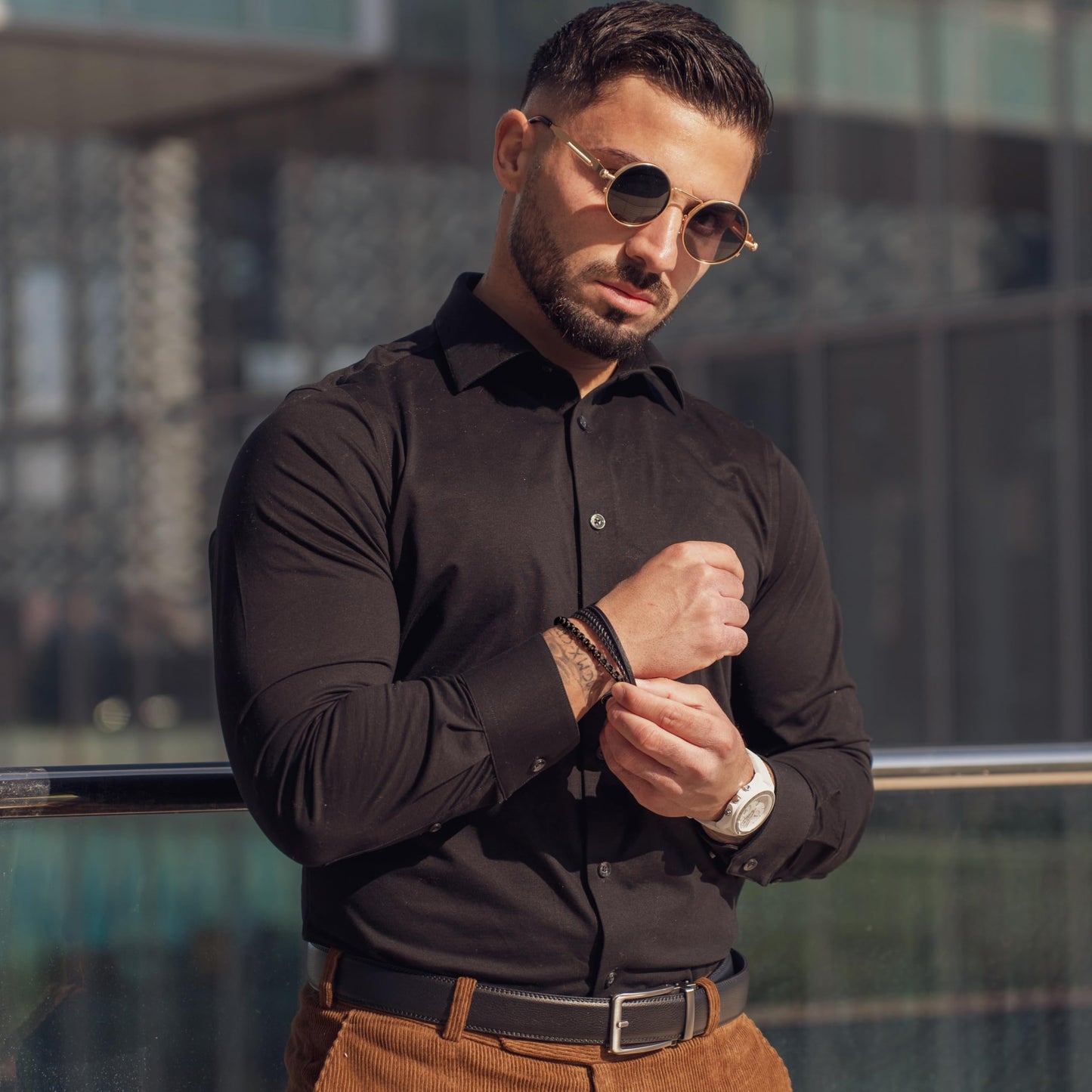 SERASAR Pulsera de Cuero Negro para Hombre, 17cm, Caja Regalo, Real, Piel Vaca, Ajustable, Cierre Magnético, Cuerda Envoltura, Masculino, Pulseras, Banda, Joyas, Imán