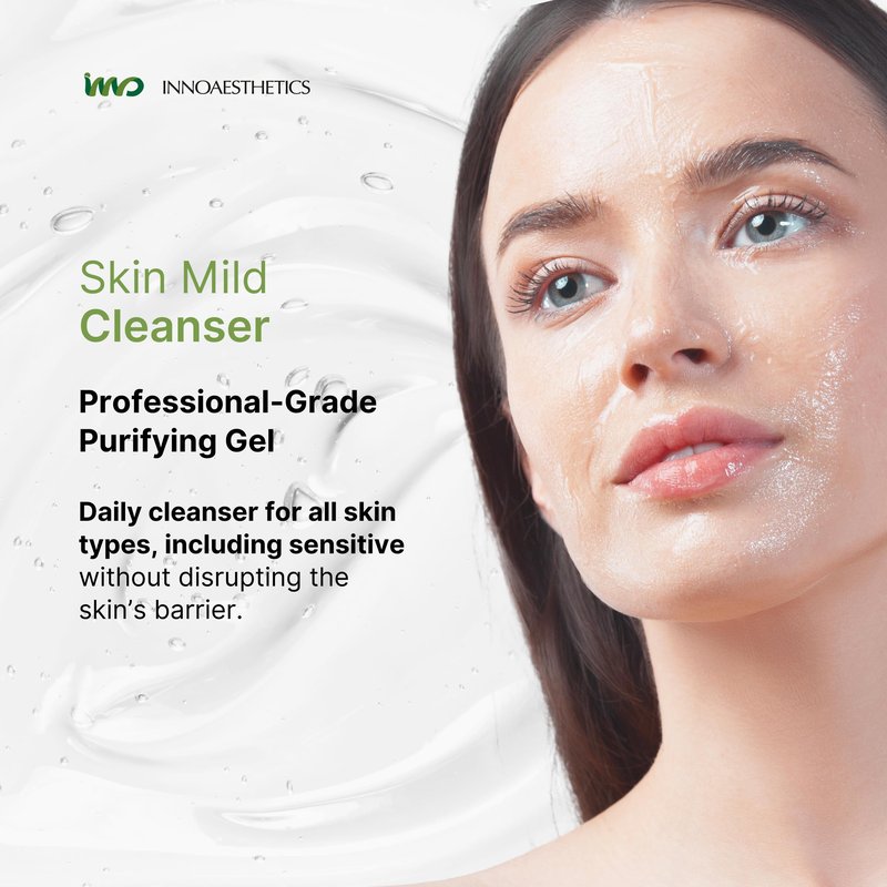 INNOAESTHETICS Soft Cleanser, Professional-Grade Purifying Gel, pH Balanced Daily Face Cleanser for Sensitive Skin, Formula 2712