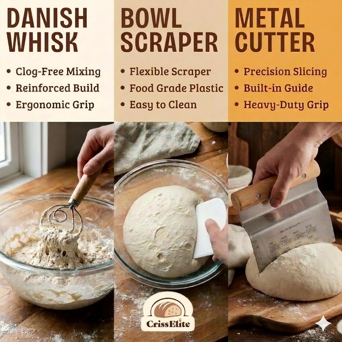 Sourdough Starter Kit for Beginners – 9” Banneton Bread Proofing Basket with 24oz Glass Sourdough Starter Jar & Sourdough Bread Baking Supplies, Easy No-Fail Kit, Gift for Home Bakers