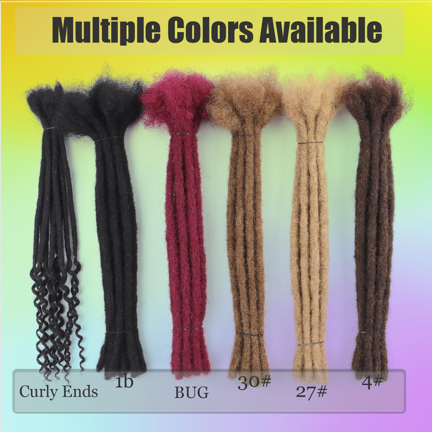 Coriario Dark Brown Locs Extensions Human Hair 8 Inch 30 Strands 0.6cm Dreadlock Extensions Human Hair Dread Locks for Men 4#