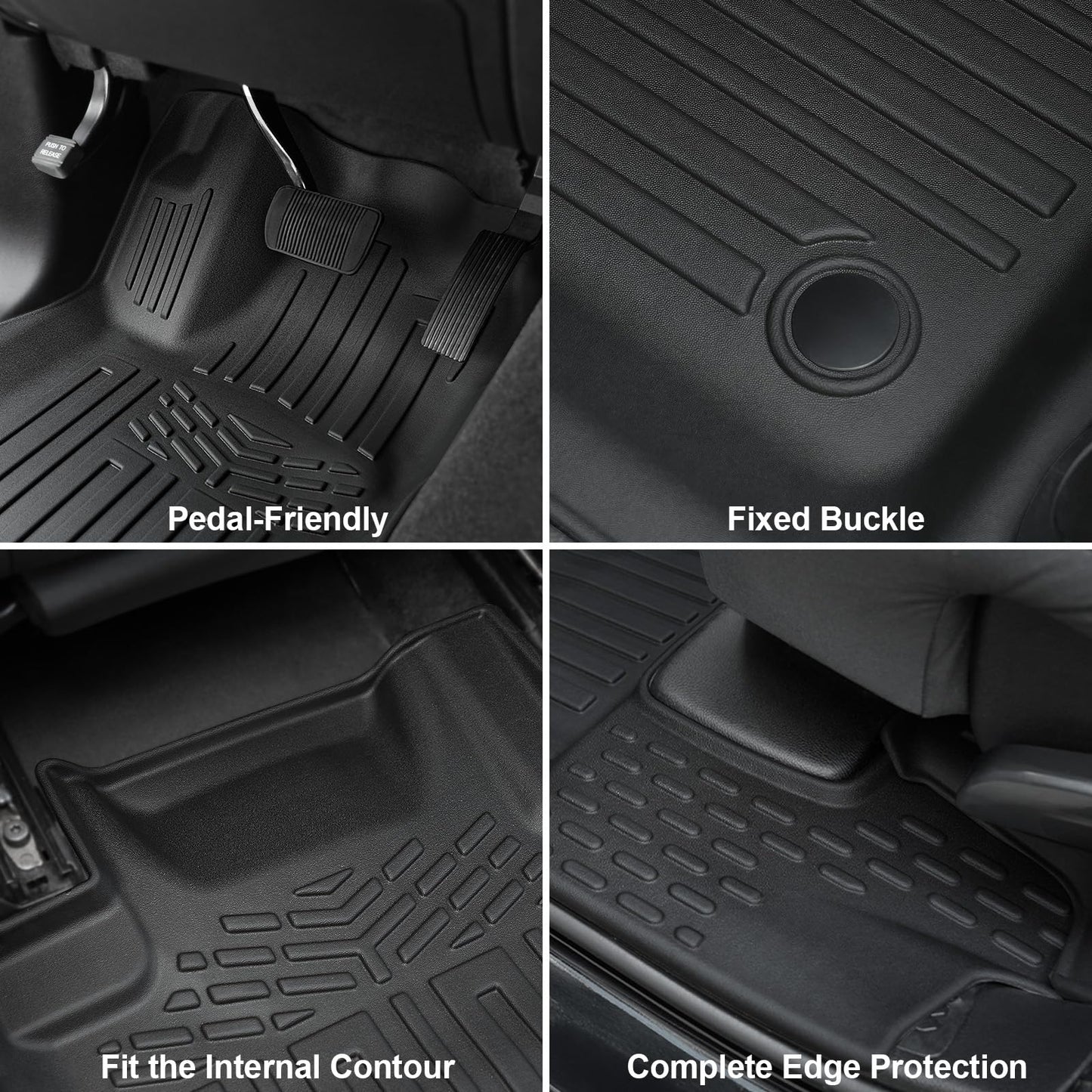 GALVAGNITE Floor Mats for 2016-2025 2026 Dodge Durango 7-seat, All Weather TPE Cargo Liner Cargo Mat and 3rd Row Backrest Mats for Durango Accessories