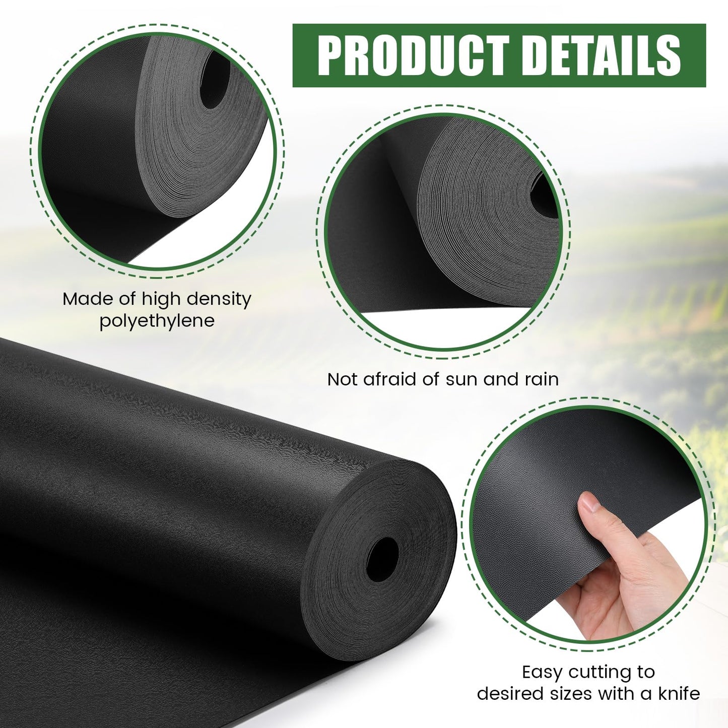Briwooody 24 Inch X 98 ft Tree Root Barrier Plant Grass Weed Barrier Garden Edging for Landscape Edging Blocks