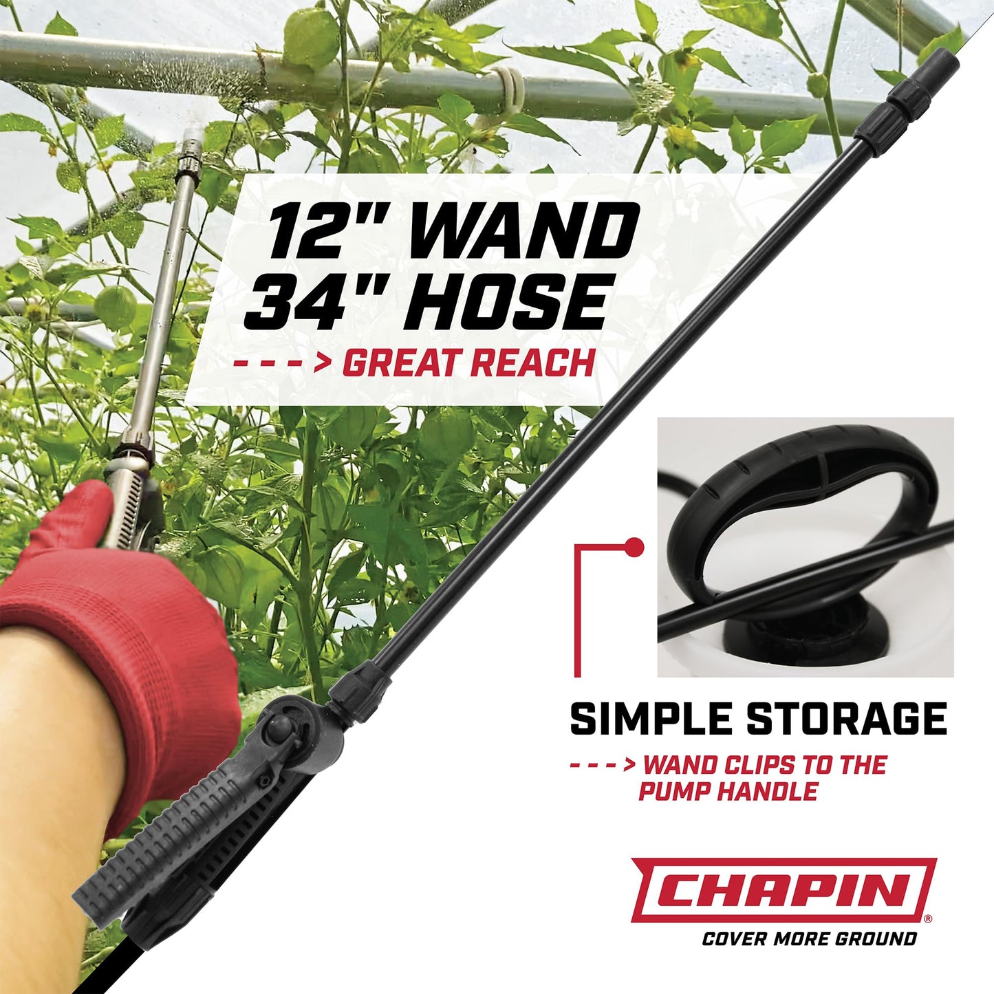 Chapin 20024 Pump Sprayer, 2‑Gallon, Lawn & Garden, Translucent Poly Tank, Funnel‑Top, SureSpray, Adjustable Cone Nozzle & 34" Hose for Fertilizer, Weed & Pest Application, Pack of 2