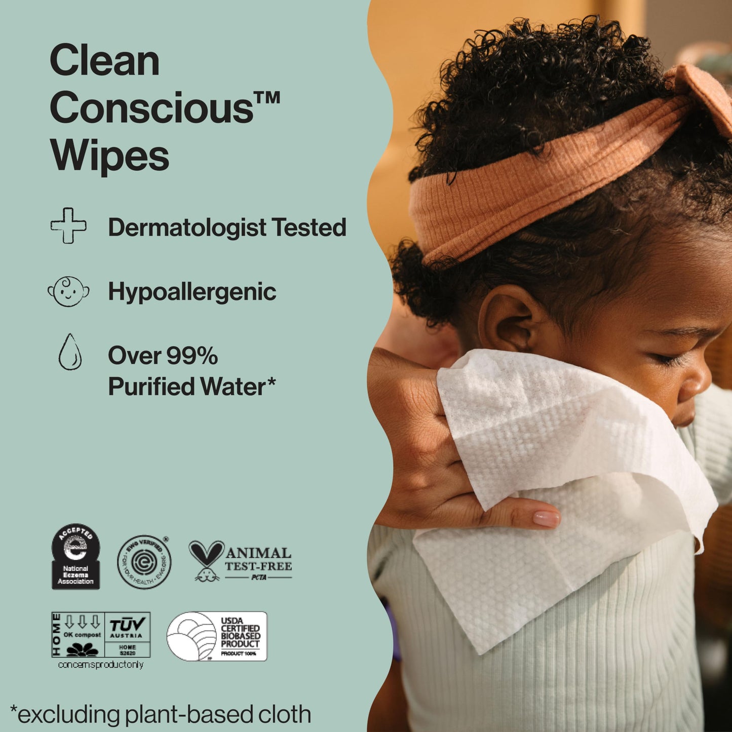 The Honest Company Hypoallergenic Multi-Use Baby Wipes for Sensitive Skin Baby Pattern Play 576 Count