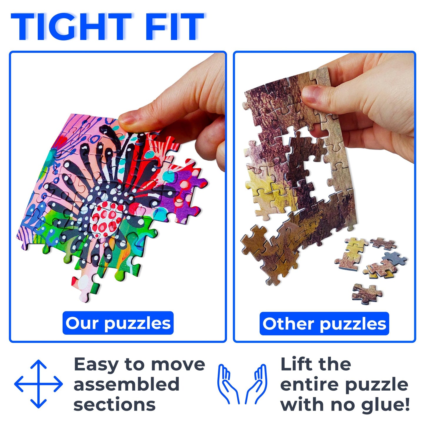 1000 Piece Jigsaw Puzzle for Adults - Colorful Dogs & Puppies in Flower Garden, Matte Anti-Glare, Unique-Shape Pieces, Sturdy 2mm Board, 27x19 in Gift for Women | Enjoy Complete-Set Guarantee