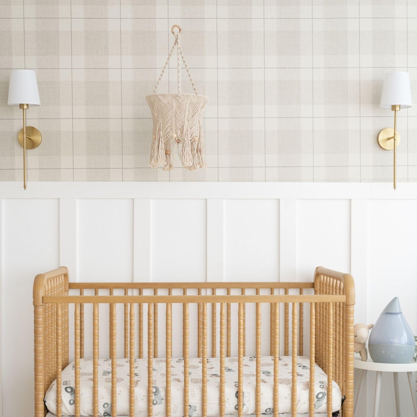 Crane Baby Macrame Ceiling Hanging, Charlie Farmhouse Nursery Mobile, Boho Baby Mobile for Crib, Baby Room Decor, Gender Neutral Nursery Decor, Handmade Decor for Baby Room