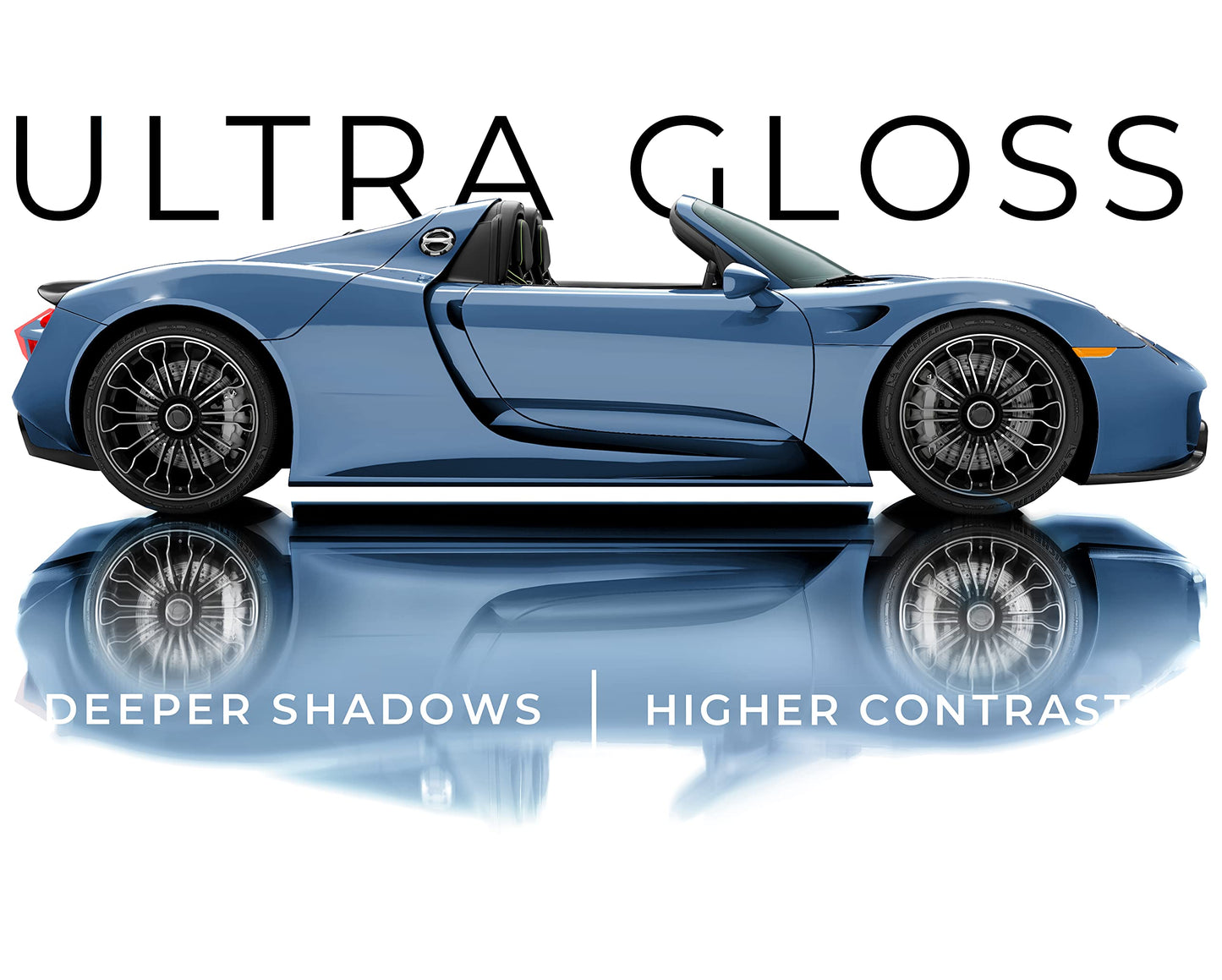 VViViD+ Ultra Gloss China Blue 25ft x 5ft Vinyl Car Wrap Premium Paint Replacement Film Roll with Nano Air Release Technology, Stretchable Protective Cap Liner, Self Adhesive, Indoor Outdoor