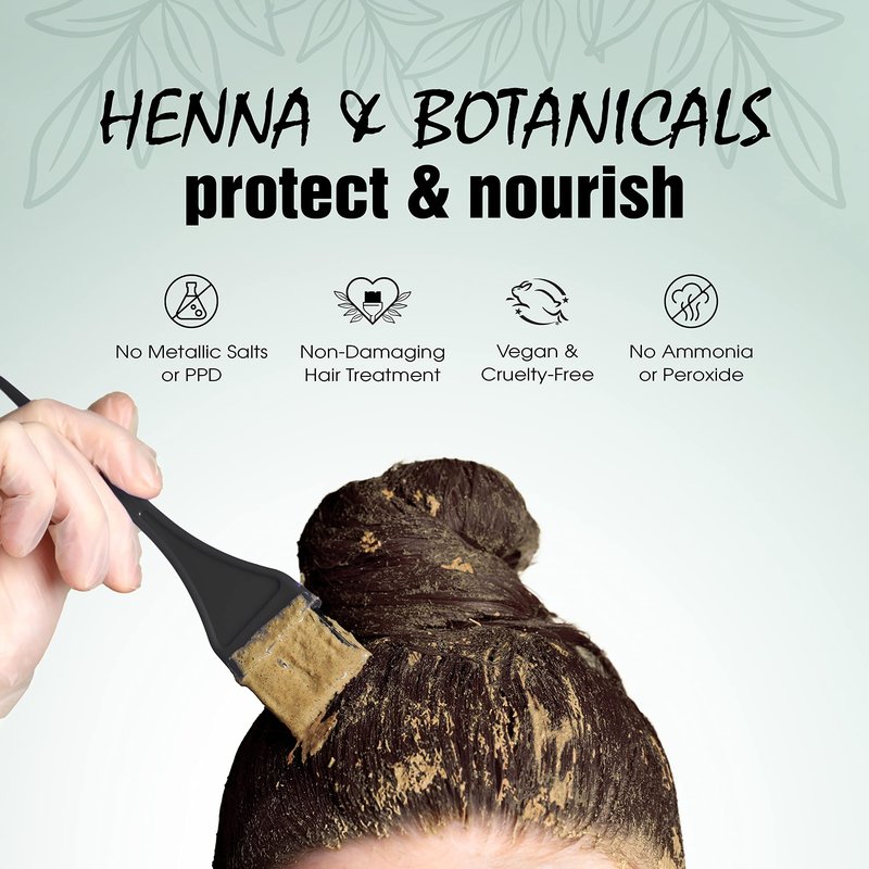 Light Mountain Henna Hair Color & Conditioner - Black Hair Dye for Men/Women, Organic Henna Leaf Powder and Botanicals, Chemical-Free, Semi-Permanent Hair Color, 4 Oz (Pack of 3)