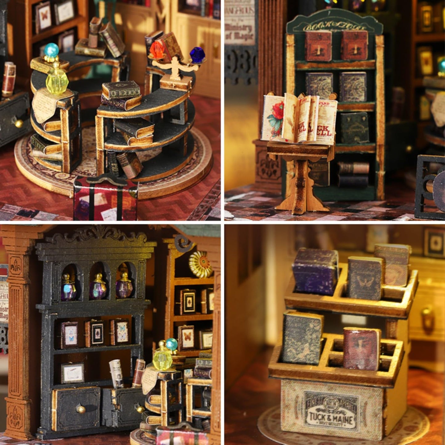 OZJAY Miniature House Kit, Mini House Building Kit with Furniture, DIY Miniature Kit for Adults Teen, Dollhouse Kit for Birthday Christmas, Magic Book House