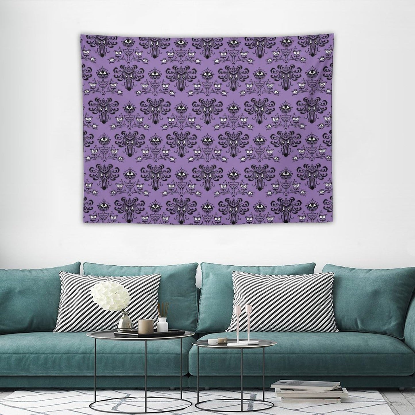 ZhiRain Halloween Tapestry Wall Hanging Horror Spooky Drapes Haunted House Mansion Tapestries Home Decor for Living Room Bedroom Apartment Farmhouse Dorm 30"x40"