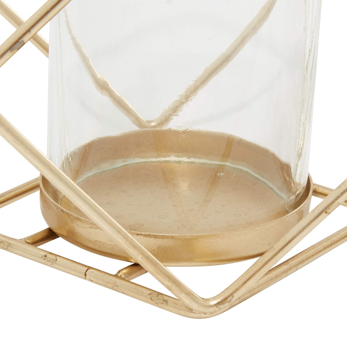 Deco 79 Modern Metal Solid Candle Holder, 15" x 5" x 5", Gold