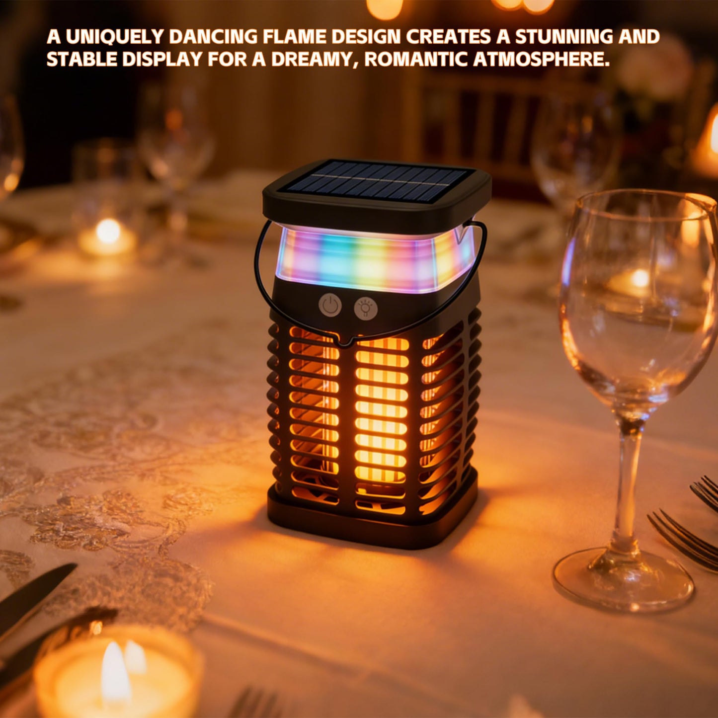 Syluris Bug Zapper Indoor Outdoor, Solar Mosquito Zapper with RGB Light & Reading Lamp Portable & Rechargeable, Waterproof Fly Zapper for Home Backyard, Patio