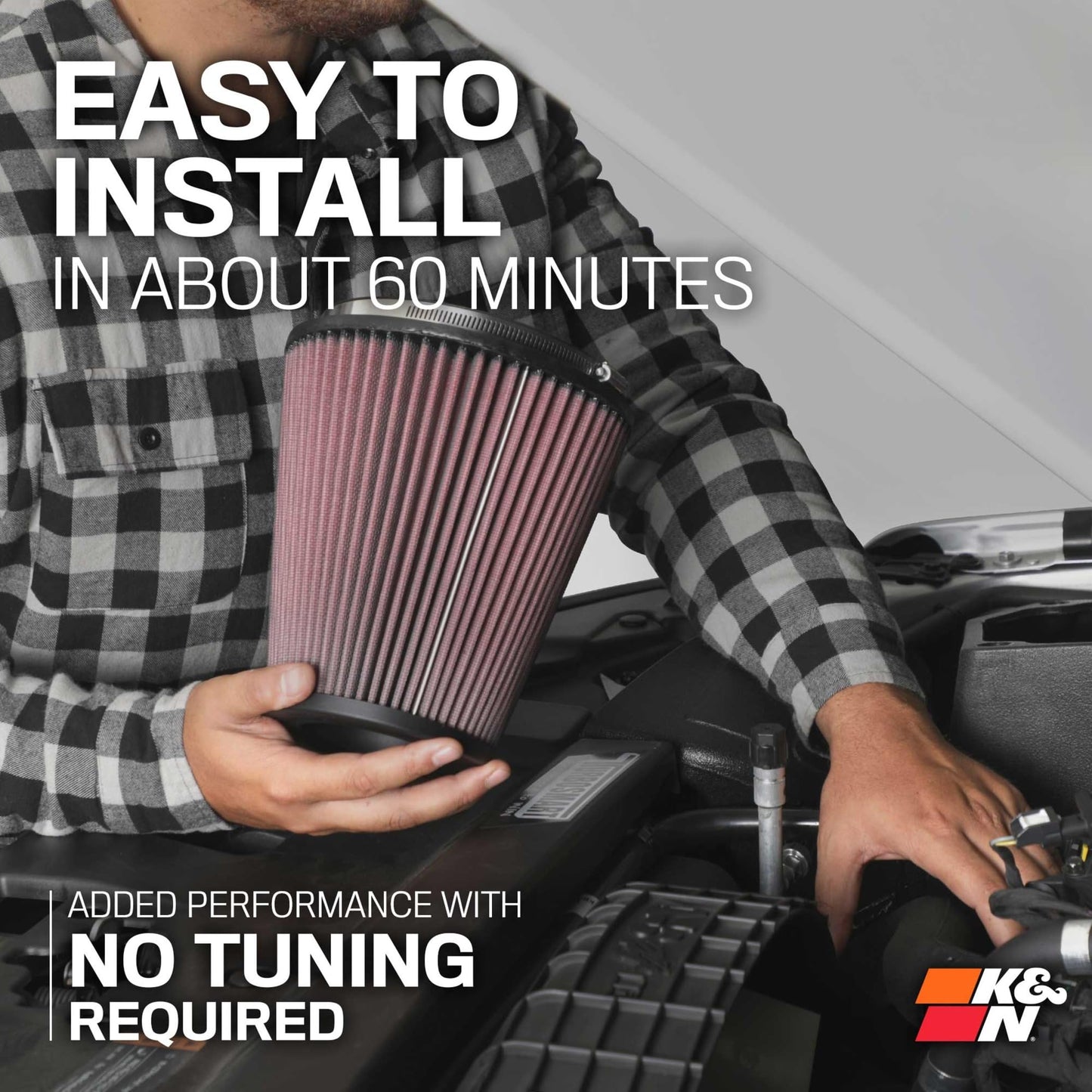 K&N Cold Air Intake System: High-Flow Air Filter, Increase Performance & Towing: Compatible with 2014-2020 Chevy/GMC/Cadillac Silverado 1500, Suburban, Tahoe, Sierra 1500, Yukon, Escalade, 63-3082