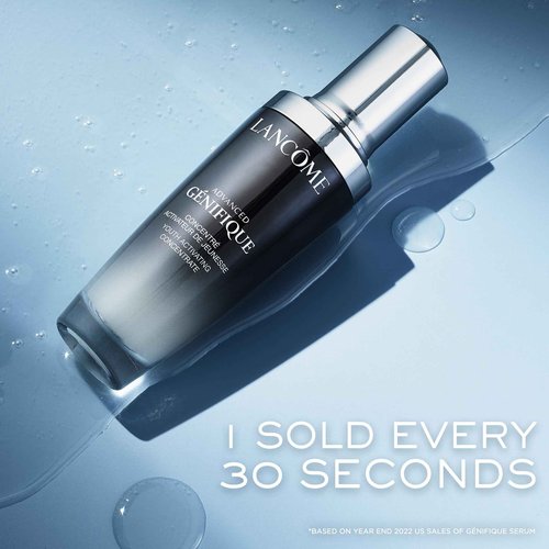 Lancôme Advanced Génifique Radiance Boosting Anti-Aging Face Serum - Visibly Hydrates & Plumps Skin - with Bifidus Prebiotic, Hyaluronic Acid & Vitamin Cg, 0.67 Fl Oz