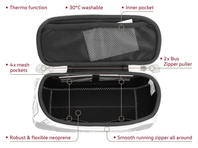 BRISA VW Collection - Volkswagen Neoprene Universal Makeup Cosmetics Toiletry Travel Pharmacy Bag in T1 Bus Design (Pink/Large) (Small (9.1 x 4.3 x 3.1 inches))