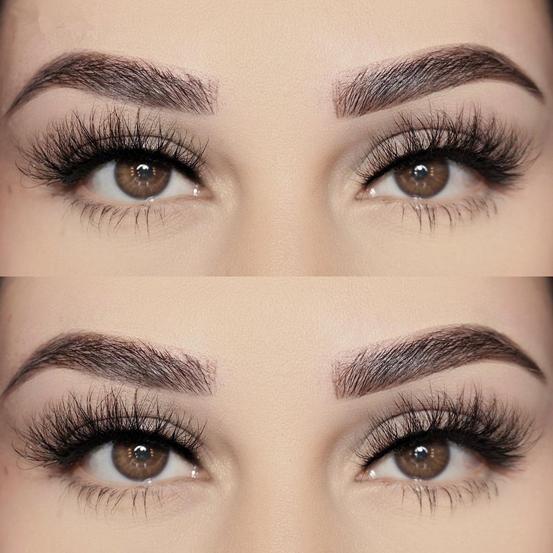 Miss Kiss 6 Pairs Lashes, Cat Eye Natural Look Volume Spike Lash, Soft Fluffy Faux Mink Eyelashes, Wispy Manga Russian C Curl Eye Lash, 3D False Lashes Strip 12 MM