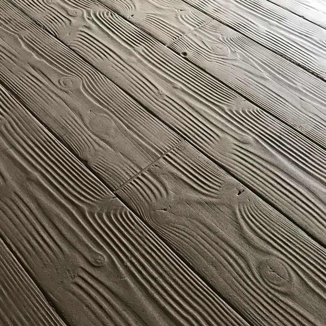 9" Natural Wood Concrete Stamps Set of 9 - Durable Polyurethane Rigid&Flexible Mats for Driveways, Walkways and Patios SM 5000/S-9