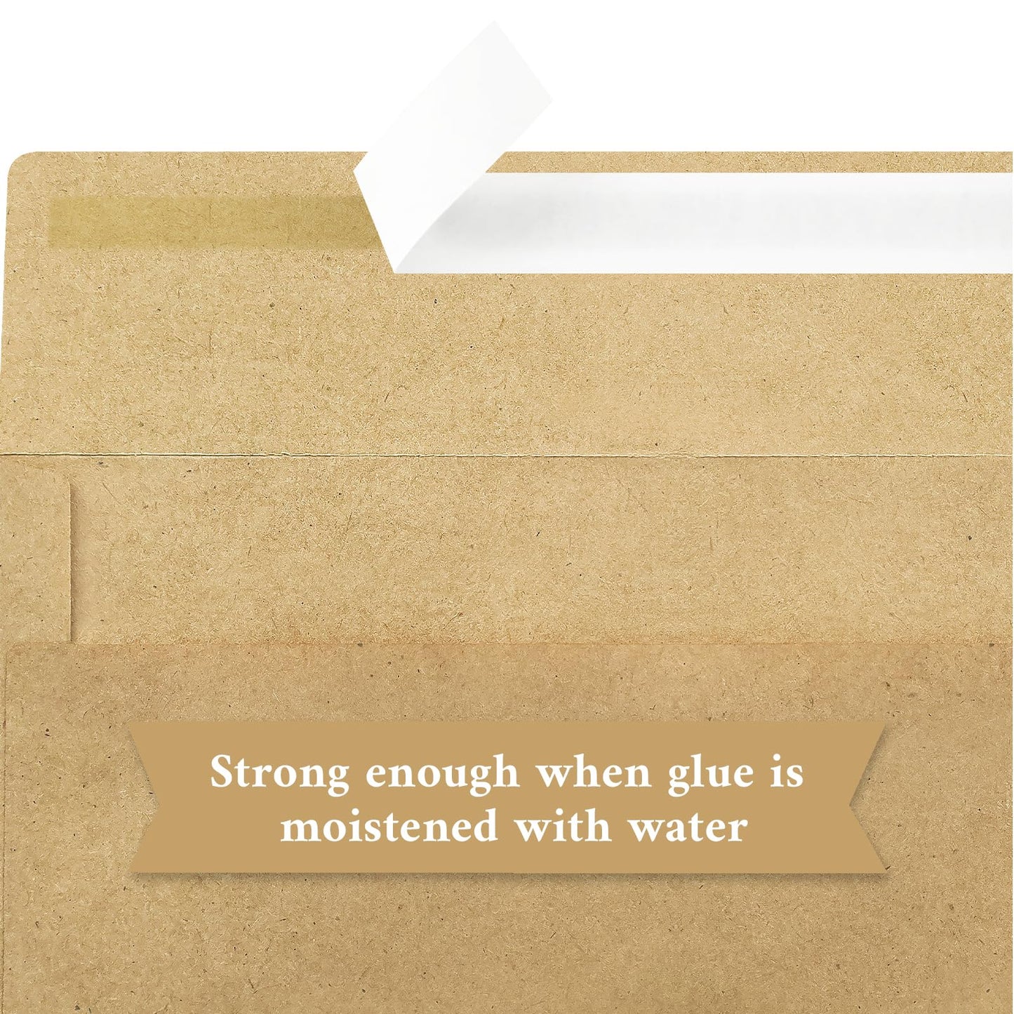 50 Pack #10 Business Envelopes, Brown Kraft Standard Envelopes Self Seal, Letter Size Mailing Envelopes for Checks Letters Invoices Christmas Birthday Graduation Wedding, 4 1/8 x 9 1/2 Inch