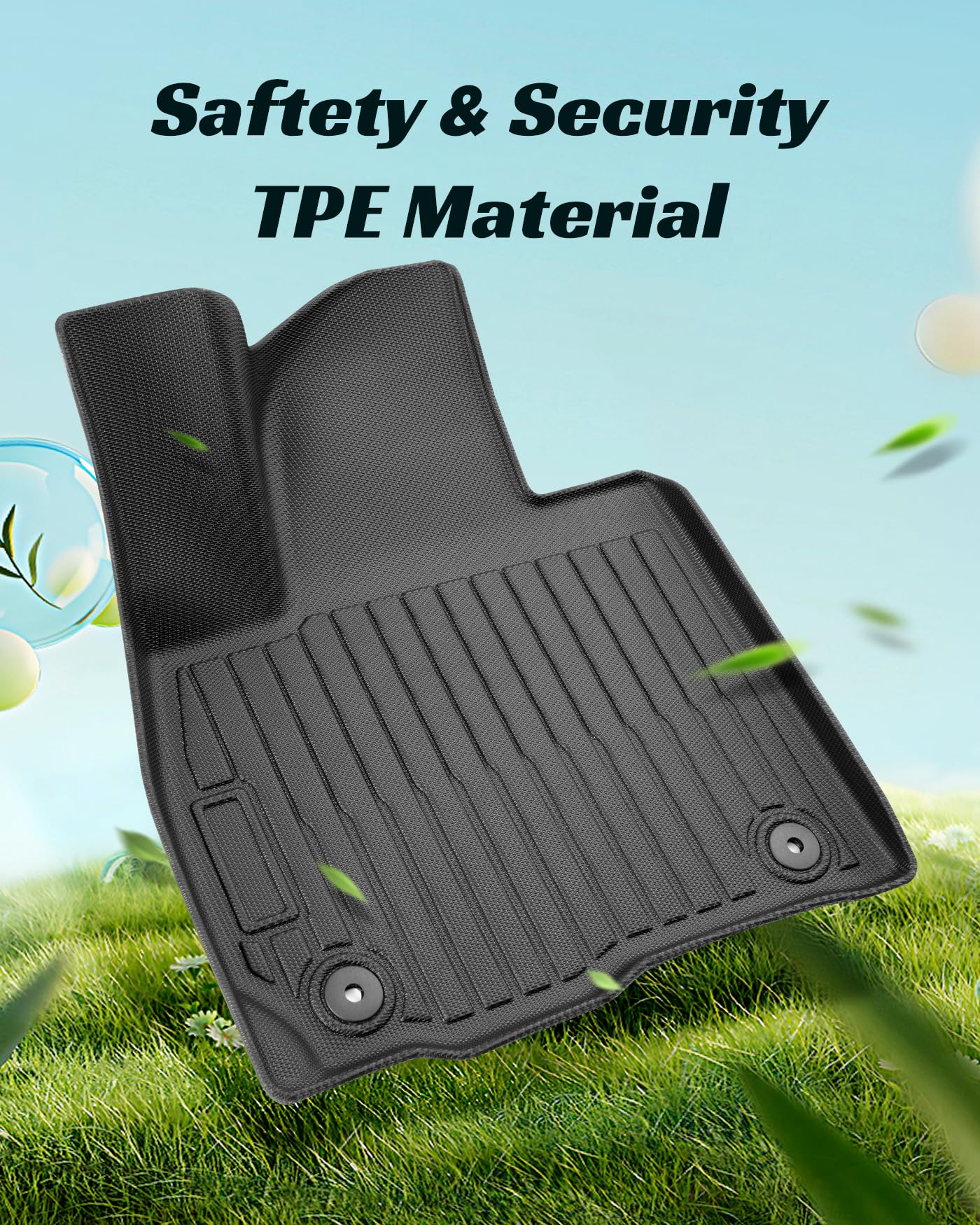 for Hyundai Palisade 2026 (Gas Only, 7/8 Seat) Floor Mats, Custom Fit All Weather Rubber TPE Floor Liners with Cargo Liner & 3rd Row Seat Back Protector, for Hyundai Palisade 2026 Accessories