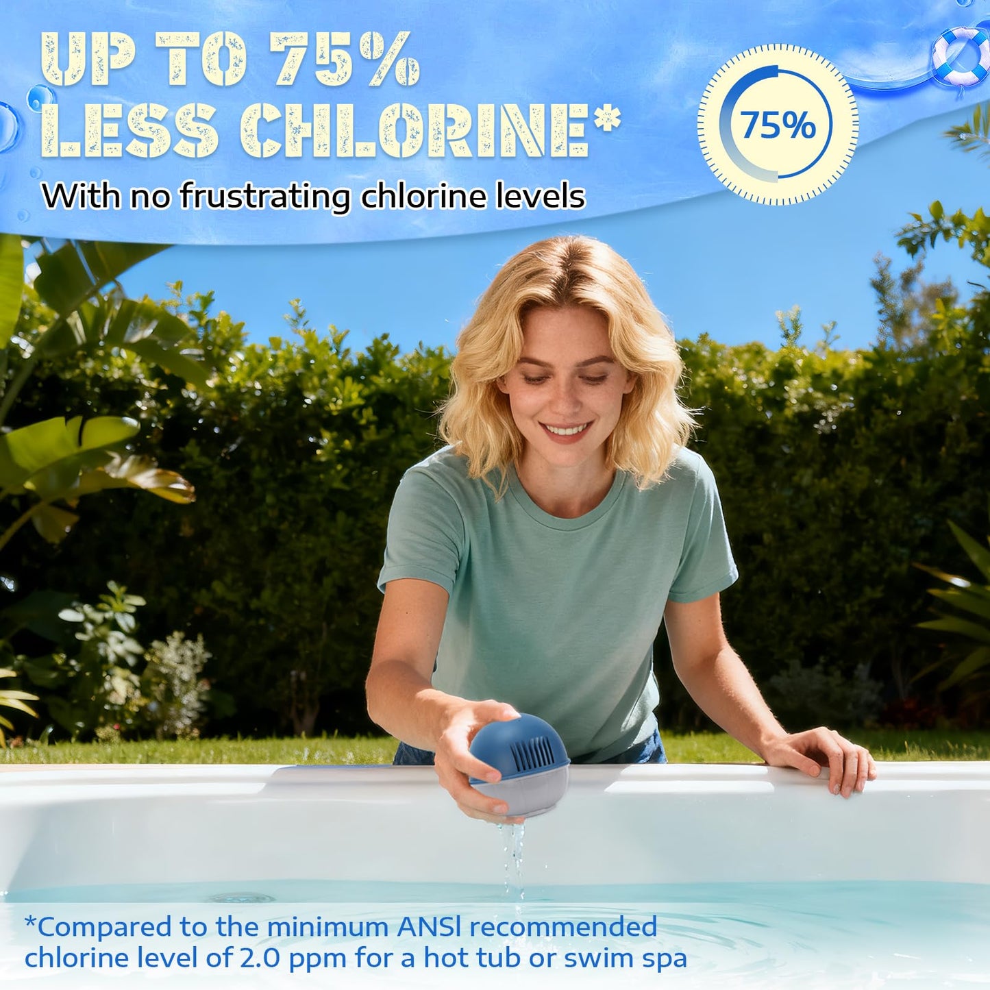 Hot Tub Floating System Mineral Cartridge + Replacement Prefilled Cartridge 3-Pack, Compatible with Frog Ease Floating System, Water Treatment Smart Self-Regulating