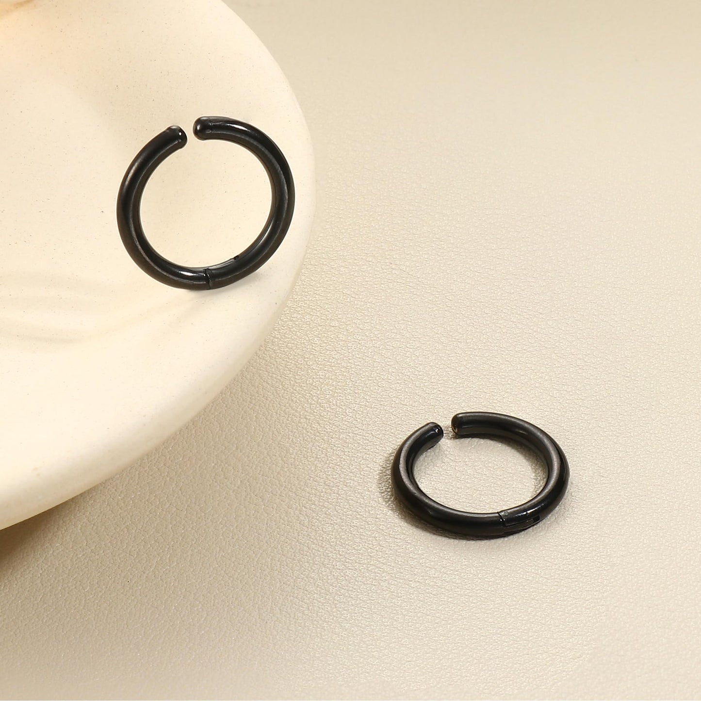 YADOCA 8 Pieces Clip On Earrings For Men Women Non-Piercing Fake Stainless Steel Clip On Hoop Earring Cool Earrings Ear Clips Set for Gifts