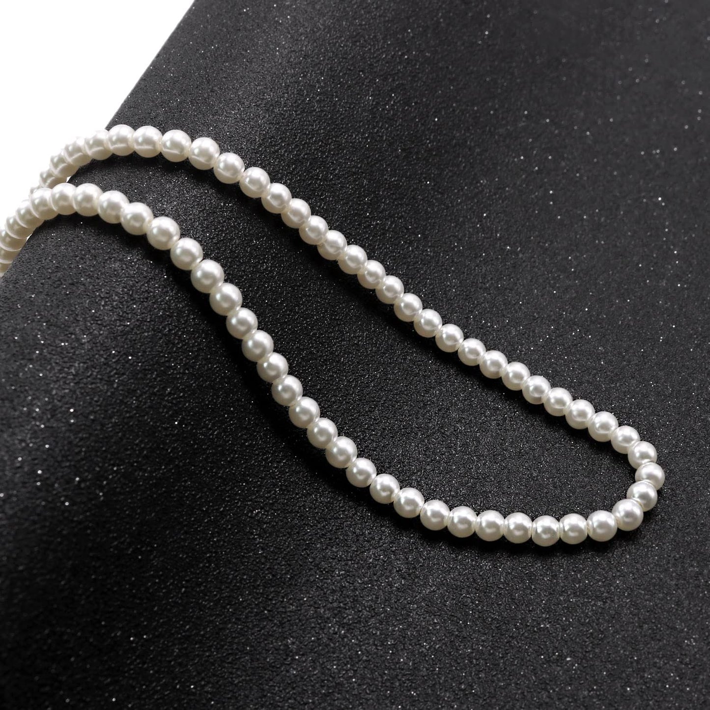 Cryshimmer Pearl Choker Necklace for Women Faux Pearl Beads Strand Pearl Necklaces Wedding Brides Costume Jewelry,8MM