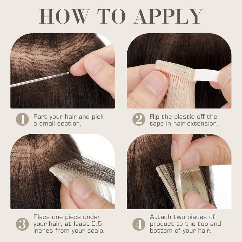 Tape In Hair Extensions - 18 Inch Human Hair, Seamless & Invisible | 50g, 20pcs (#2 Dark Brown)