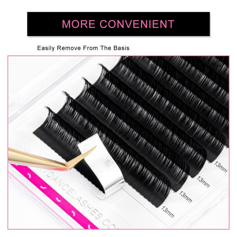 TDANCE Lash Extension Matte Black Eyelash Extension C CC D DD J B L Curl Volume & Classic Lash Extensions 0.03-0.18mm Thickness Professional Salon Use(0.18-CC,16 mm)