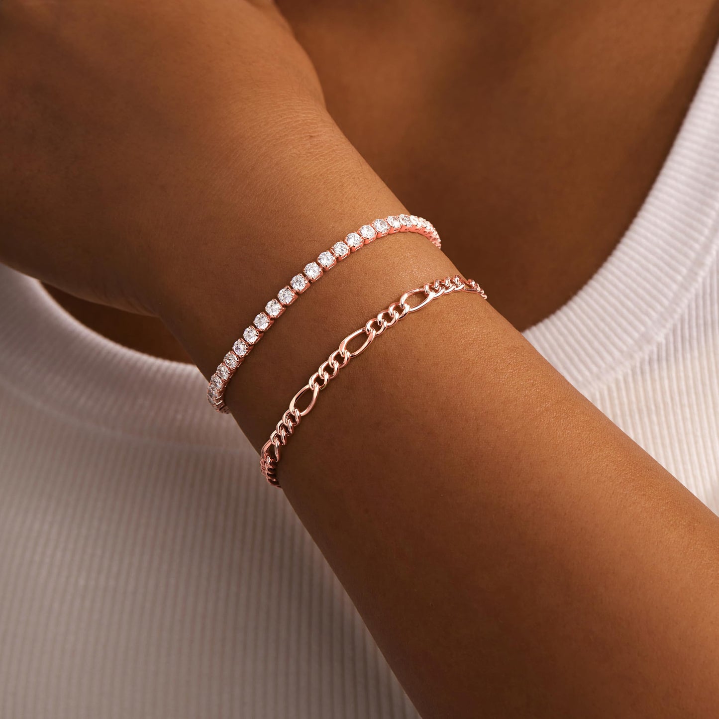 Gokeey Rose Gold Bracelets for Women Bangle Cuff Bracelet Set for Women No Tarnishi Bracelets Jewelry Gifts for Women