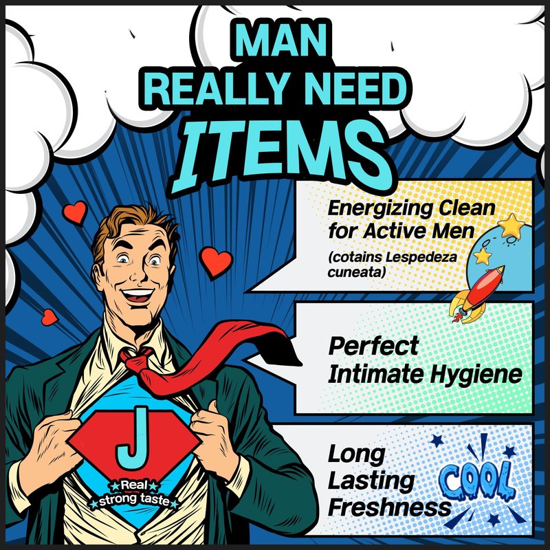 중심얼얼 Joongsim Ulul 515 Mens Cleanser, Cooling Menthol Intimate Remove Odor Hygiene Foam Body Wash 5.07 fl. oz