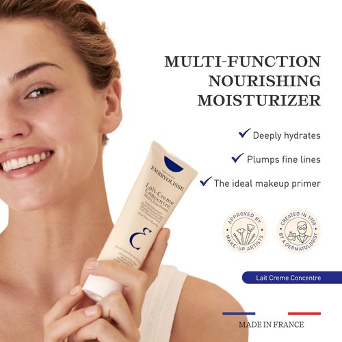 Embryolisse Lait-Crème Concentré 1.01 Fl Oz & Lait-Crème Retinol-Like 2.54 Fl Oz Bundle, Multifunction Moisturizer & Anti-Aging Face Cream Duo