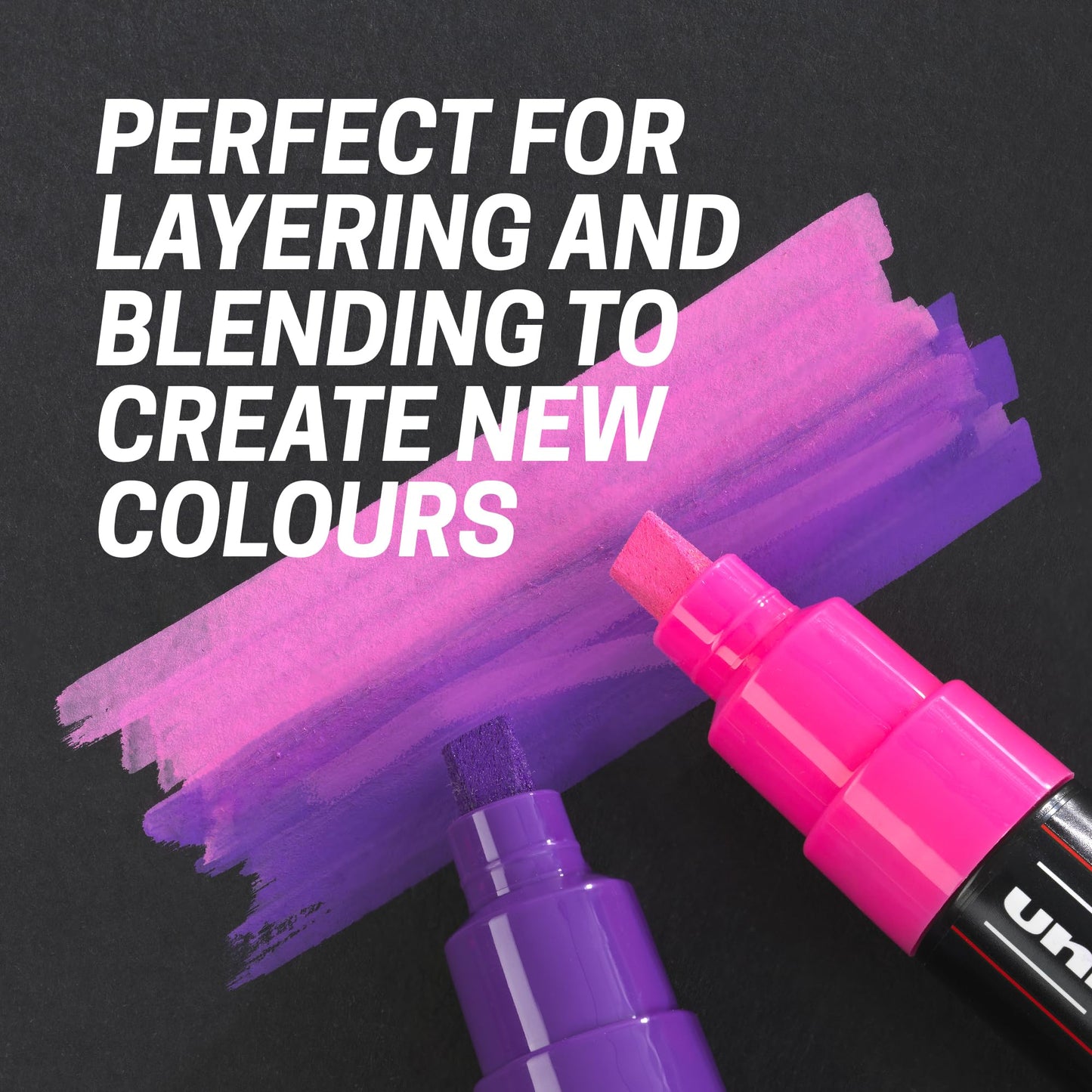POSCA PC-1MR Permanent Marker Paint Pens, Ultra Fine Tip, Multi Surface Use On Wood Metal Paper Canvas Cardboard Glass Fabric Ceramic Rock Pebble Porcelain, Set of 8 x 0.7 mm, Standard Colours