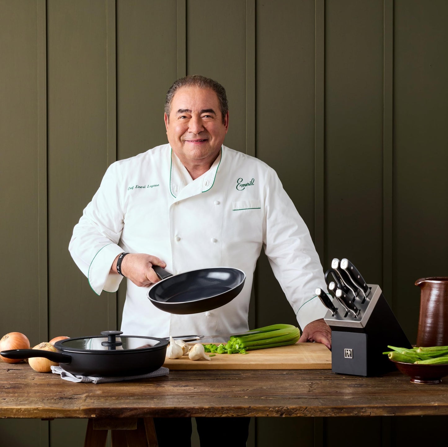HENCKELS x EMERIL Lagasse The Nola Collection Razor-Sharp German 7-pc Self-Sharpening Knife Block Set, Made in Company-Owned German Factory with Special Formula Steel perfected for almost 300 Years