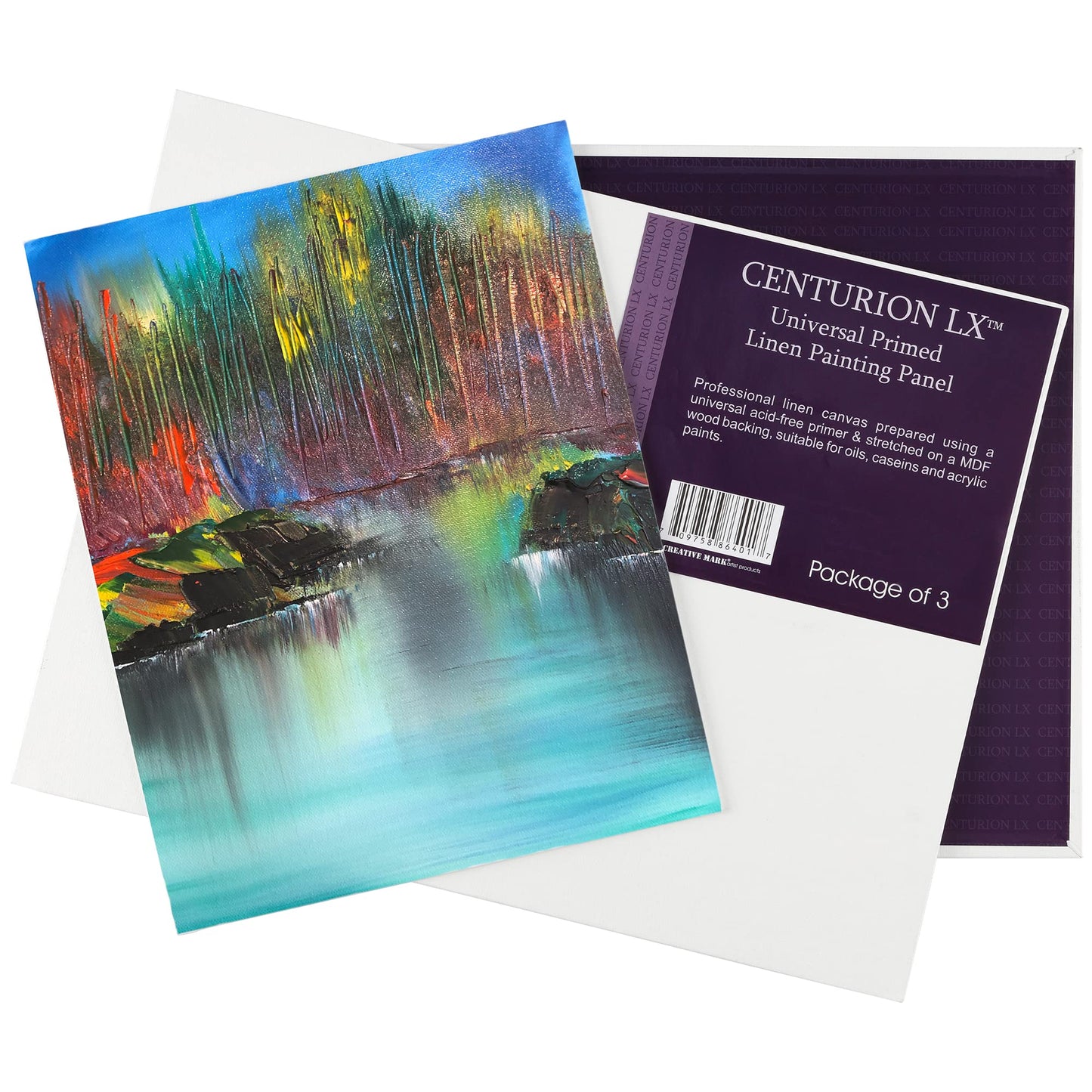 Centurion All-Media Primed Linen Panels - 16x20 3 Pack - 11oz Universal Primed Canvas Boards for Painting, Mounted on MDF Wood, Non-Warping, Ideal for Artists, Professionals, and Painters