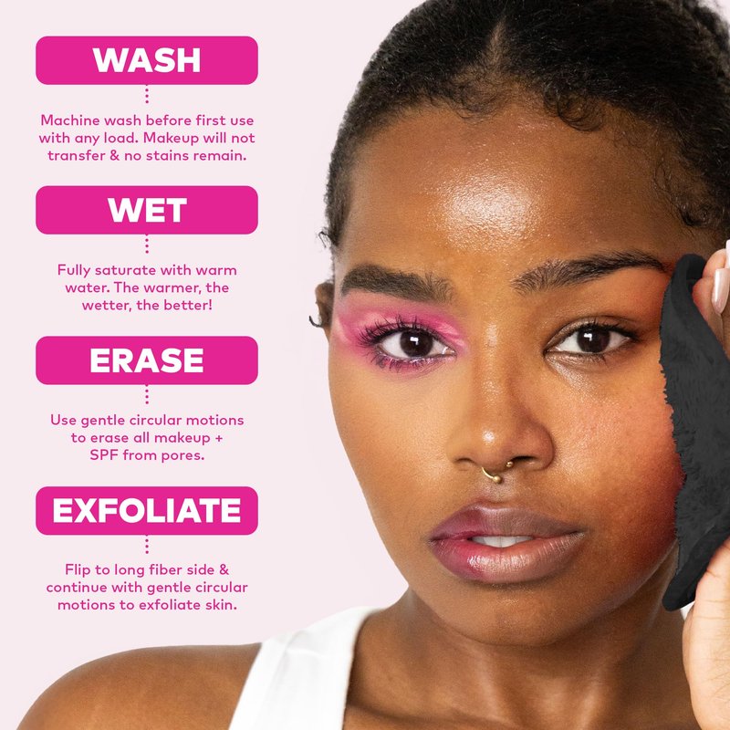 The Original MakeUp Eraser 7-Day Set, Erase All Makeup With Just Water, Including Waterproof Mascara, Eyeliner, Foundation, Lipstick, Sunscreen, and More! Mocha, 7ct.
