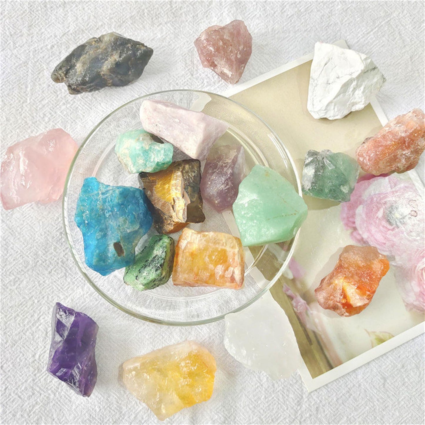 Tiger's Eye Raw Crystals Healing Crystals Natural Rough Stones 1.2-2" for Tumbling, Fountain Rocks, Yoga, Meditation, Polishin, Gift 40