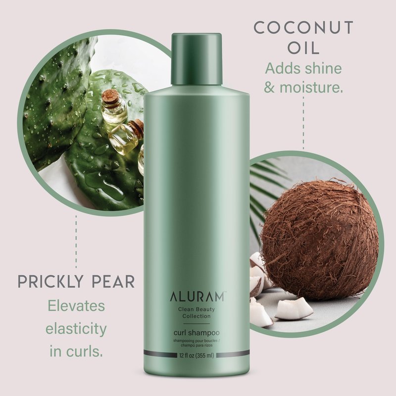 ALURAM Curl Shampoo, Clarifying Coconut Water Infused and Lightweight Cleansing For Curly Hair, 12 Fl Oz