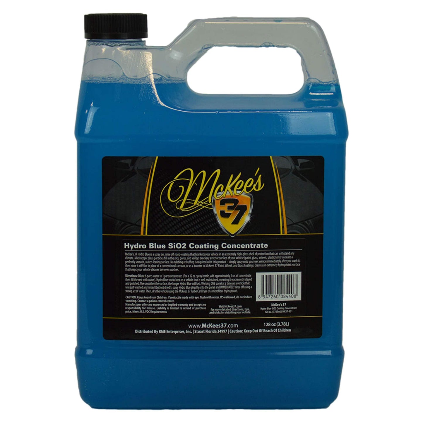 McKee's 37 MK37-931 Hydro Blue Concentrate SiO2 Coating, 128 oz.
