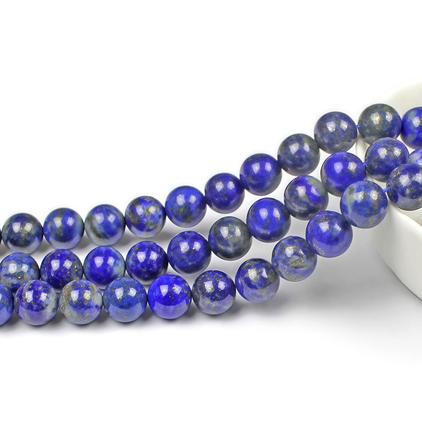 MJDCB Natural Lapis Lazuli Gemstone Loose Beads Round 6mm Energy Stone Healing Power for Jewelry Making