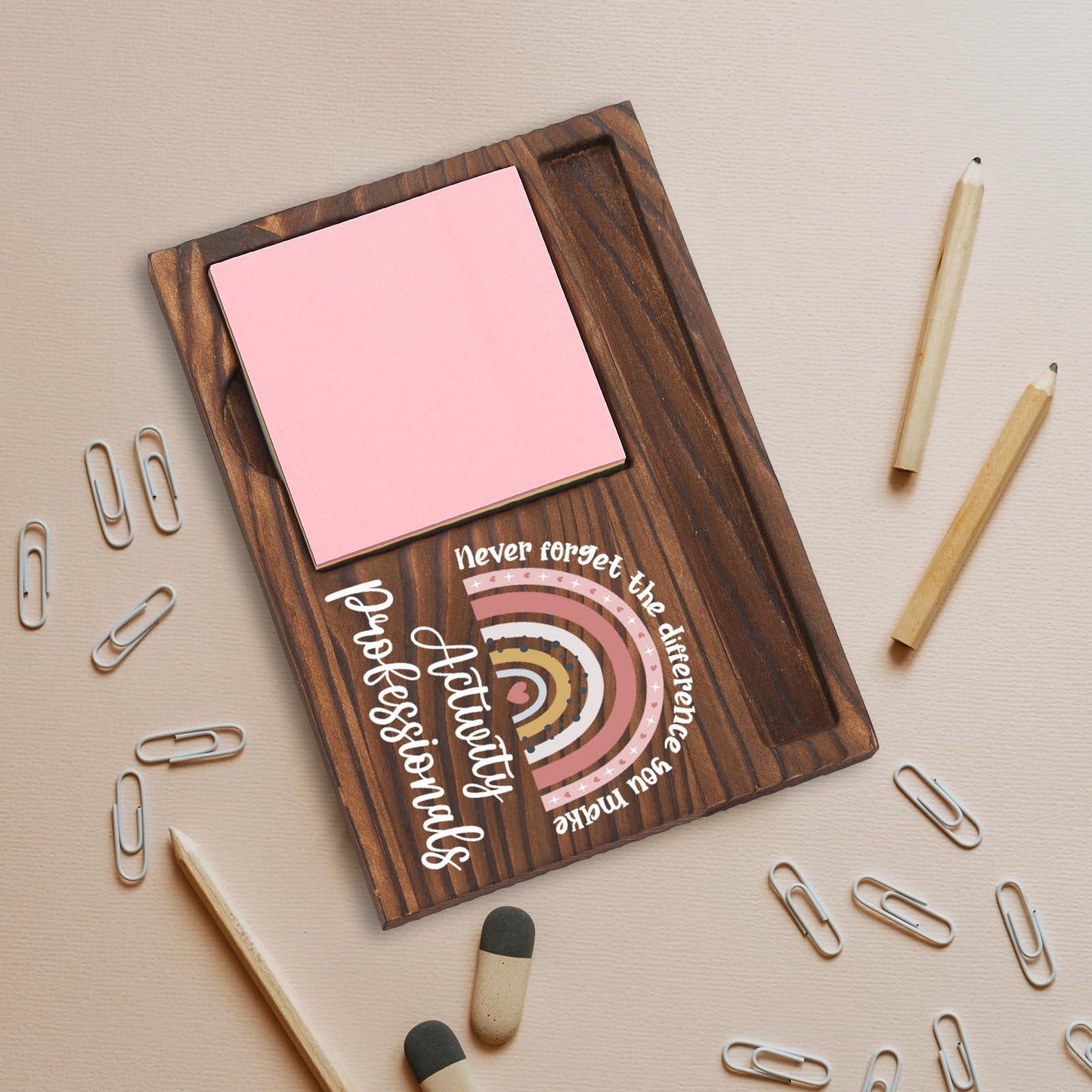 Activity Professionals Gifts, Thank You Appreciation Gifts for Activity Professionals Week Graduation Birthday Christmas Office Desk Self-Stick Note Pad Holders SBB46