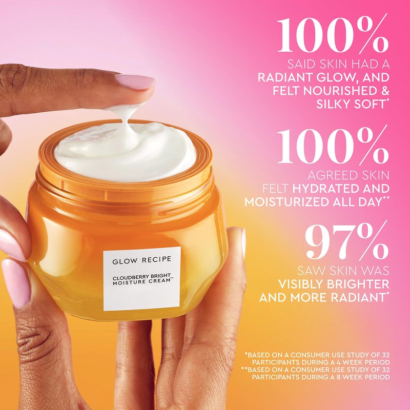 Glow Recipe Cloudberry Bright Cream Refill Pod – Ultra Moisturizing Korean Face Cream for Women with CoQ10, Multi Peptides & Vitamin C to Brighten, Repair Skin Barrier & Even Skin Tone (50 ml)