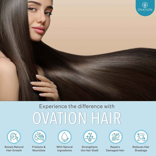 Ovation Hair 3-Step Bundle for Dry, Color-Treated Hair - with Moisture Shampoo, Cell Therapy Hair Growth & Healthy Scalp Treatment, Color Conditioner - Brighten, Nourish, & Hydrate Dyed/Bleached Hair