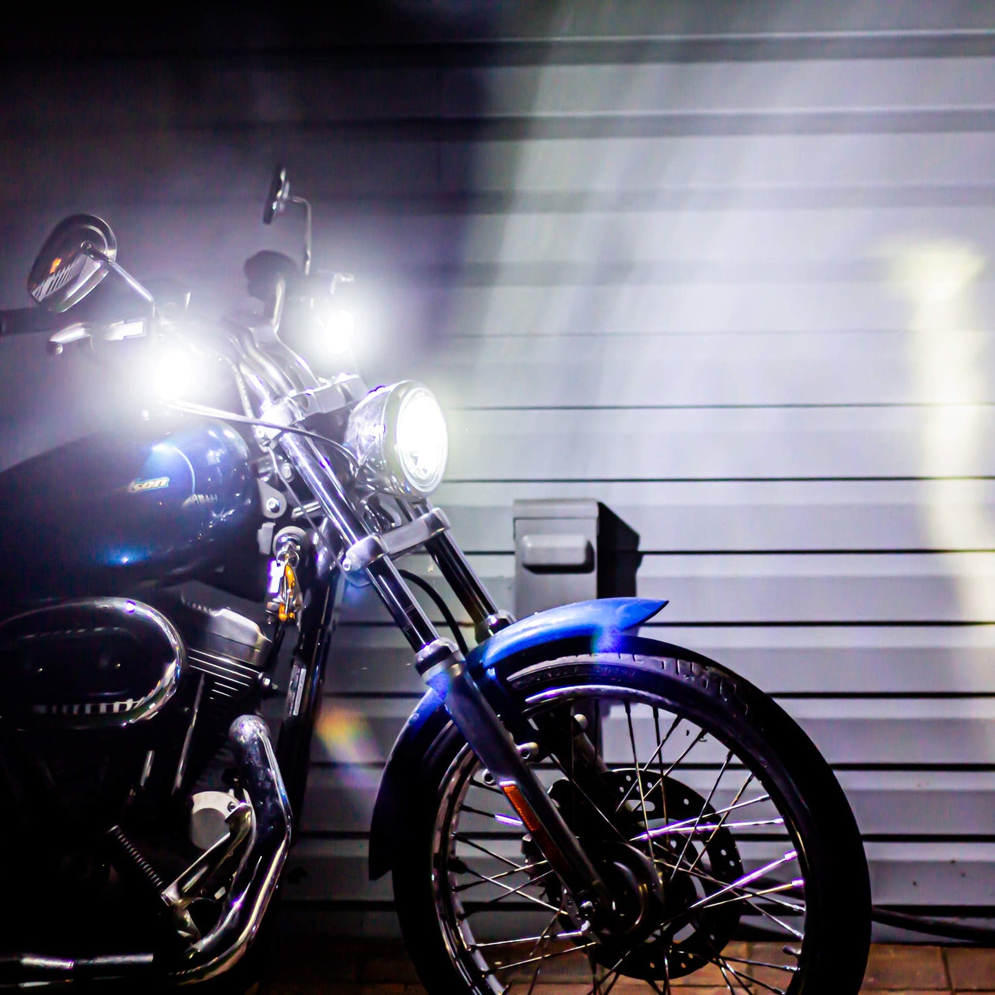 Eagle Lights Generation II Midnight Edition 2 Inch LED Turn Signals with White Running Lights (Front (1157) and Rear (1157) for Harley Davidson Motorcycles